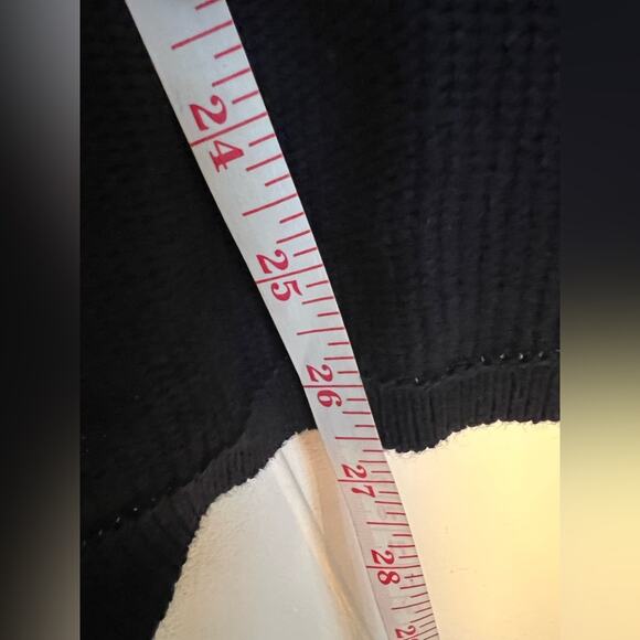 Talbots blue and white stripe open vest knit side button preppy mature - Picture 8 of 8